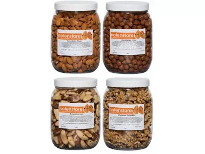 Voordeelpakket noten 1 (amandelen, hazelnoten, paranoten en walnoten)